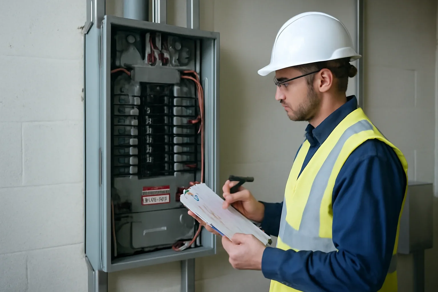 Editorial image illustrating Commercial Electrical Maintenance Checklist