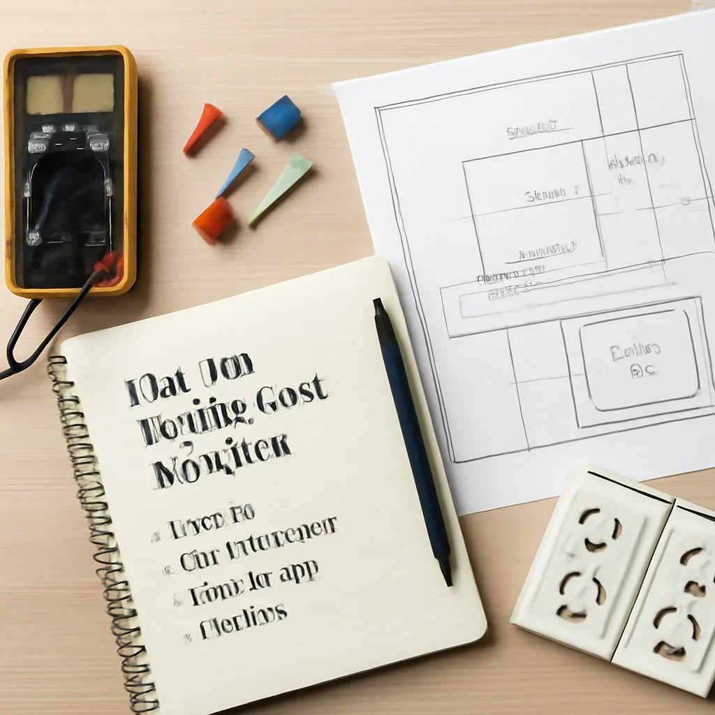 Planning notes and electrical details related to Hot Tub Wiring Cost in Victoria
