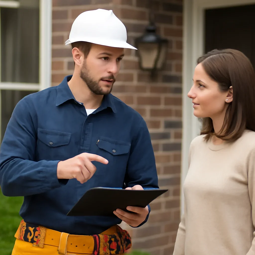 Electrician discussing next steps related to Outdoor Lighting Guide for Victoria Homes