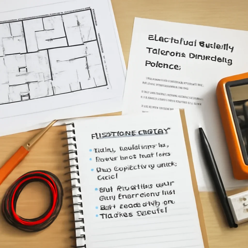 Planning notes and electrical details related to Electrical Safety Tips for Victoria Homes