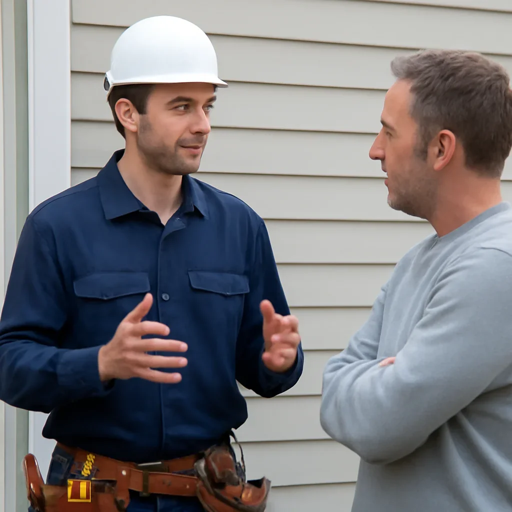 Electrician discussing next steps related to Prepare Your Home for Coastal Weather in Victoria